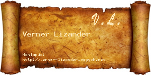 Verner Lizander névjegykártya